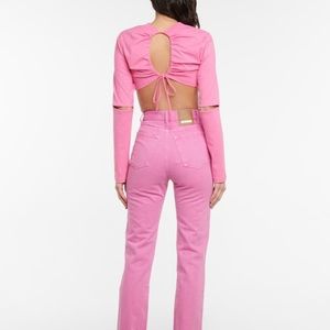 Jacquemus Le Splash Piccola Cropped Tie-Back Top
